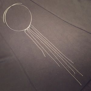 One-of-a-kind sterling silver waterfall choker